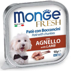 MONGE DOG FRESH LAMB suņu konservi pastēte Jērs 100g